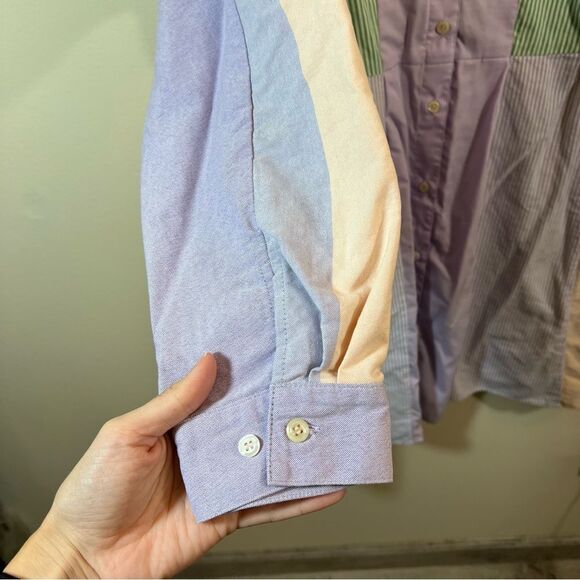 ✨ Handmade Upcycled Pastel Shirt Dress Large - Picture 5 of 13